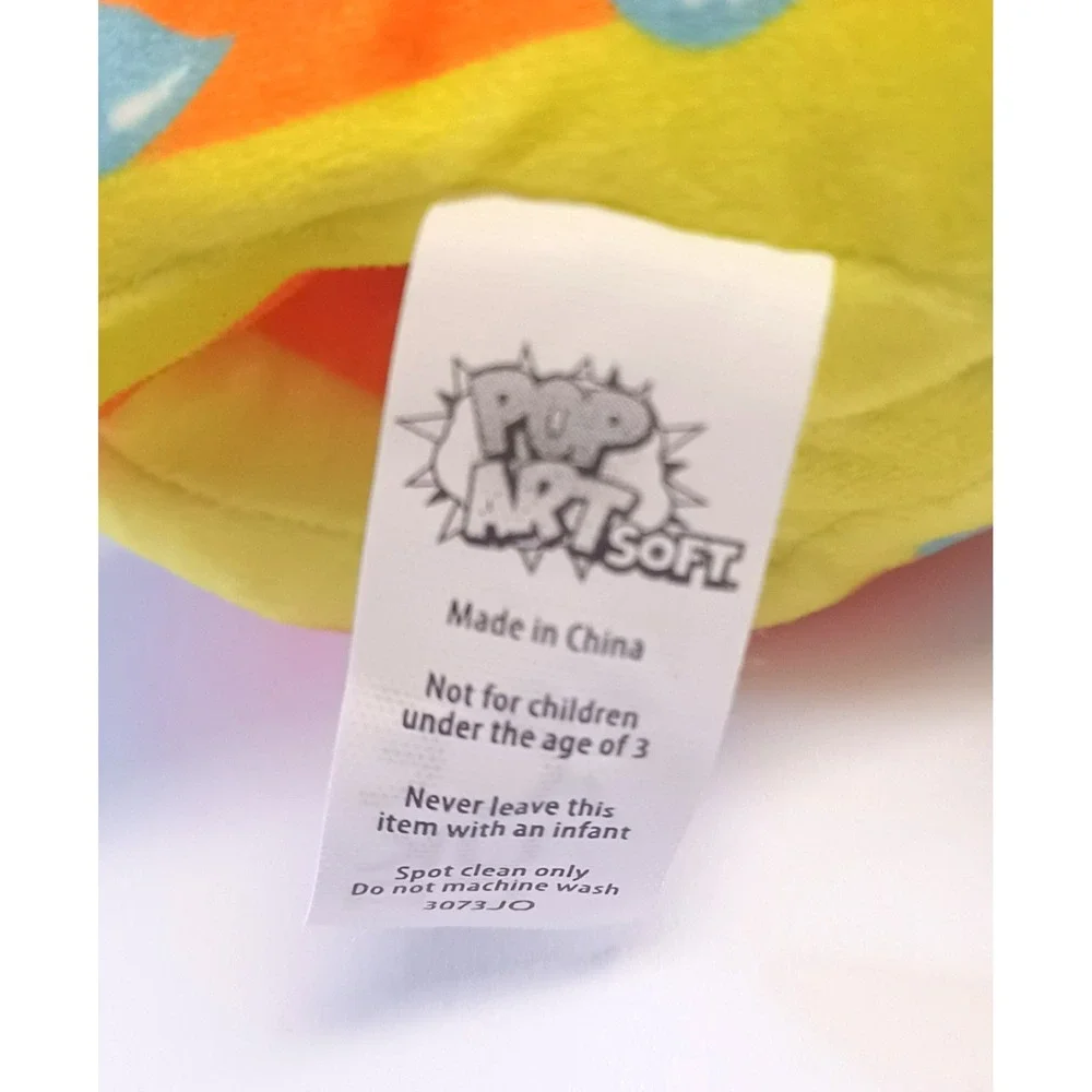 NOB Pop Art Soft STORMY Rainbow White Mini Elephant Bean Filled Mystery Plush